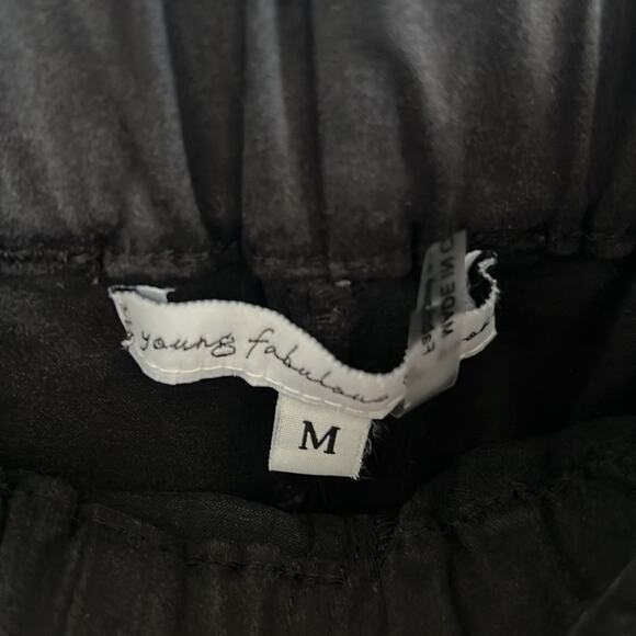 Young Fabulous & Broke Black Cargo Jogger Pants Cinched Waist and Ankles Medium - Picture 6 of 10